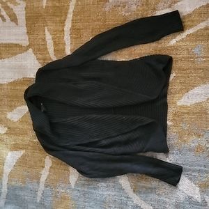 Black Ripped Open Large Collar sweater